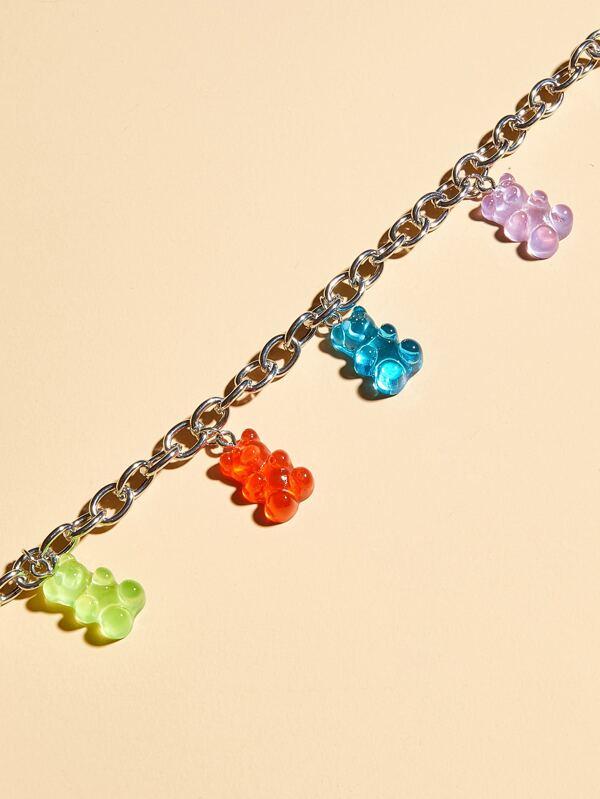 1pc Bear Charm Necklace for Women