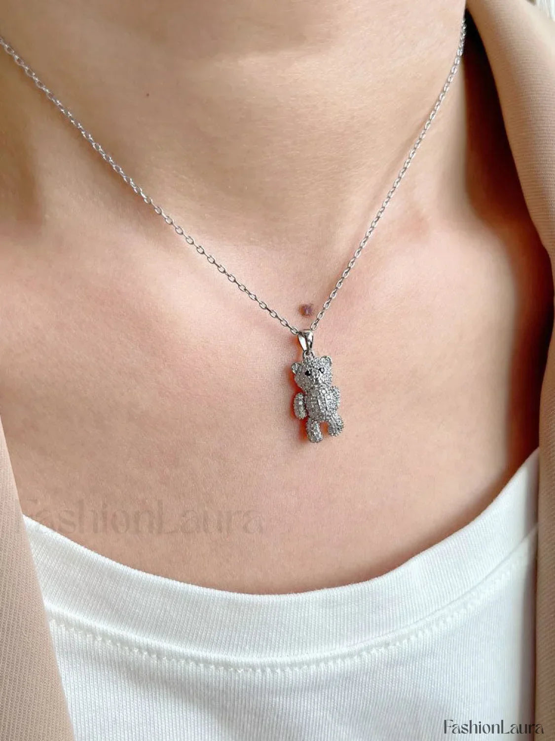 Crystal Bear Necklace