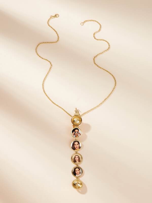Detachable Lock Charm Chain Necklace 1pc for Women