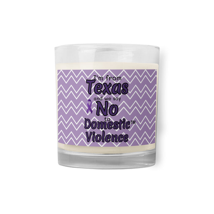 Glass jar soy wax candle