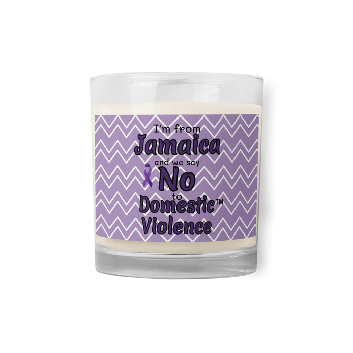 Glass jar soy wax candle