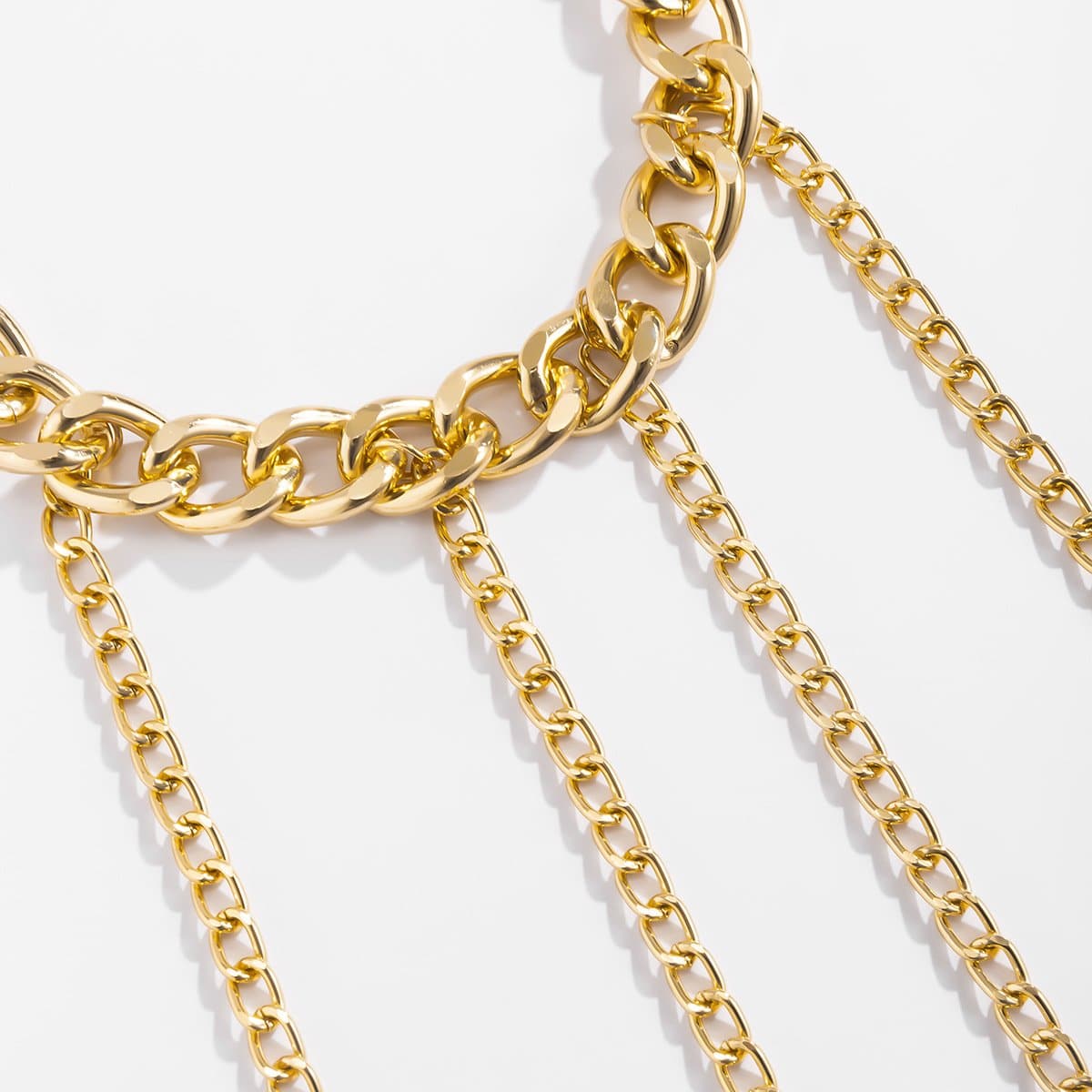 Cuban tassels metal chain choker necklace | Festival Outfits Women