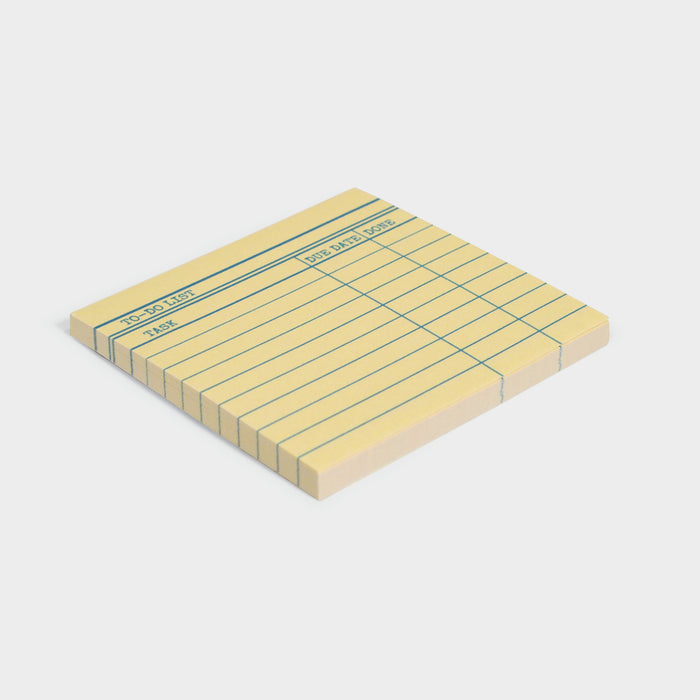 Library Card Post-It ® Sticky Notes - Yellow