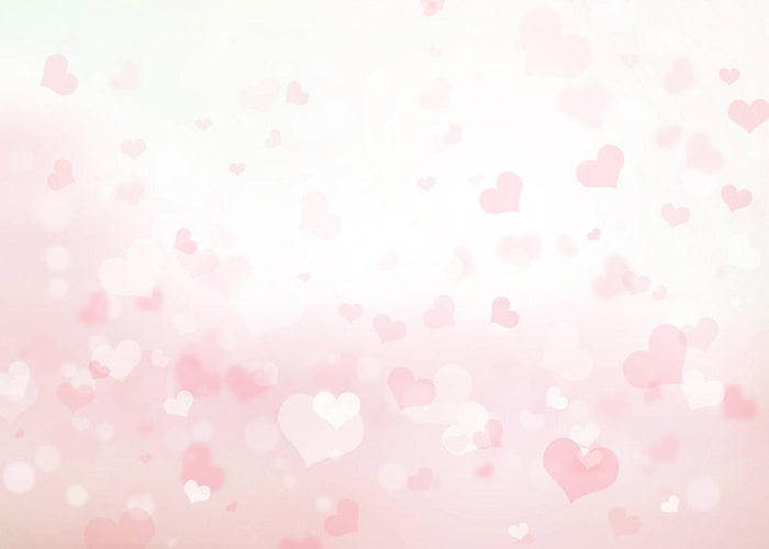 Pink Sparkle Hearts With Bokeh Background Photography Backdrop J-0168 Shopbackdrop