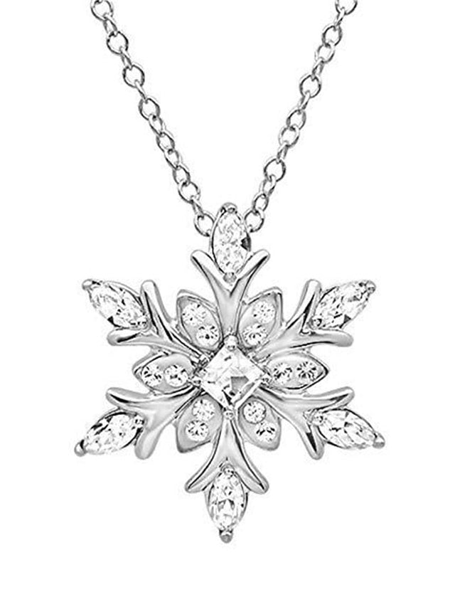 necklace Chic & Modern Party Snowflake Necklaces / Wedding / White / Blue / Fall / Winter for Women