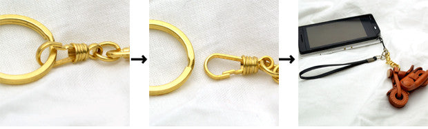 Three Dimensional Leather Bernese Keychain