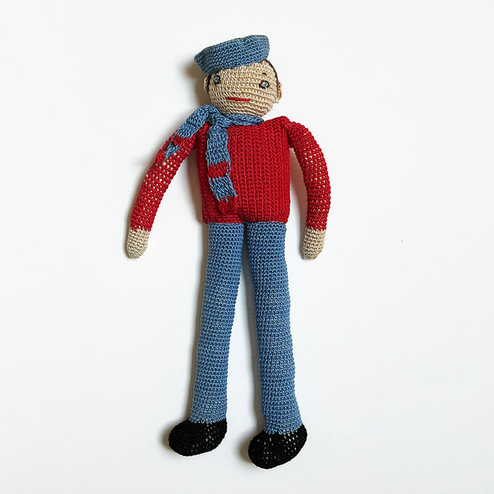 Vintage Crochet Sailor Figurine