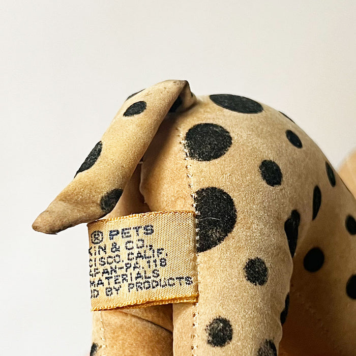 Vintage Spotted Dog Plush Figure Made in Japan