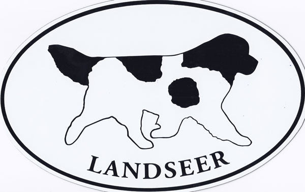 Walking Landseer w/text Magnet