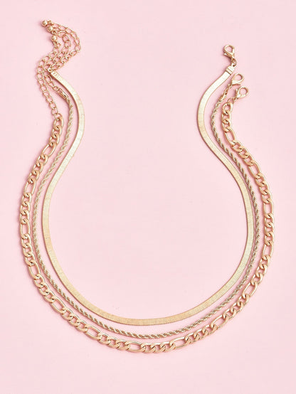 3pcs Metal Chain Necklace for Women