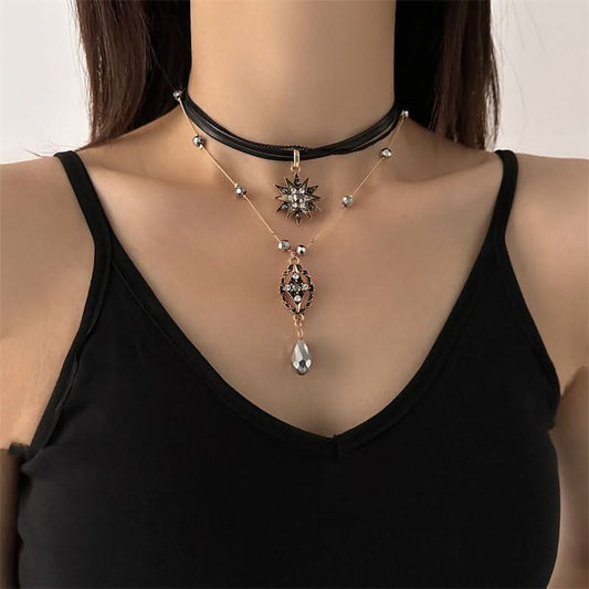 Cuban pendant layered beaded necklace  | Festival Outfits Women