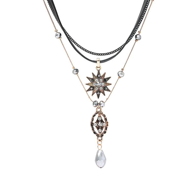 Cuban pendant layered beaded necklace  | Festival Outfits Women