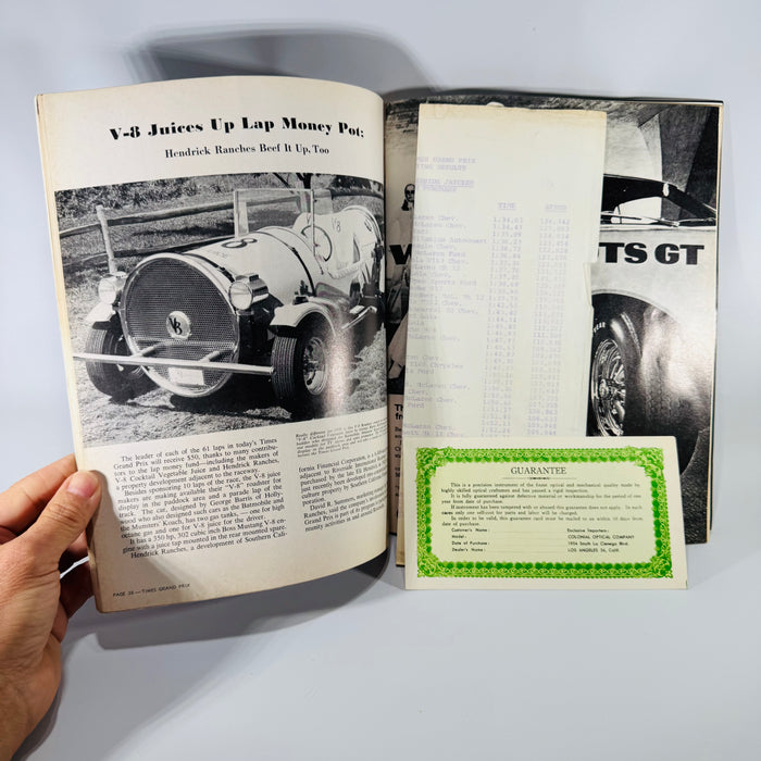 1969 Los Angeles Times Grand Prix Official Program (12th Annual) — Riverside International Raceway Oct 25–26 — 86 Pages w/ Qualifying Times & Final Results — Vintage Motorsport / Can-Am Era