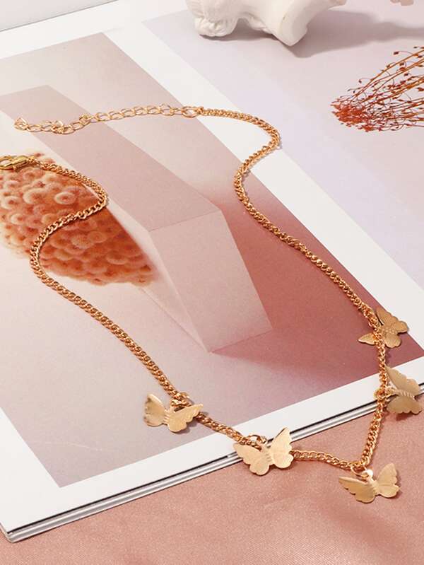 1pc Butterfly Charm Necklace for Women