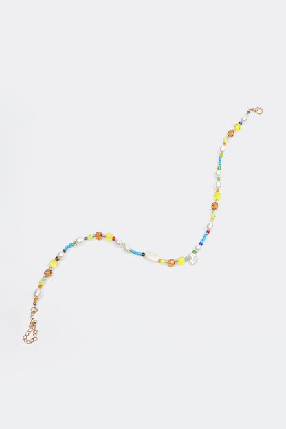 Faux Pearl Beaded Pendant Necklace