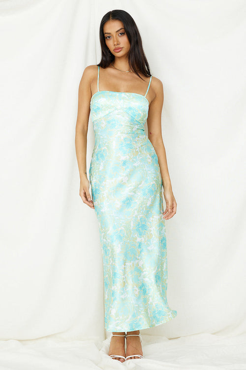 Starry Haze Midi Dress Green