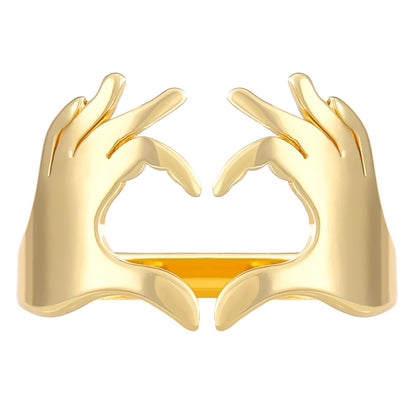 Affinity Hand Gesture Ring - Gold & Silver