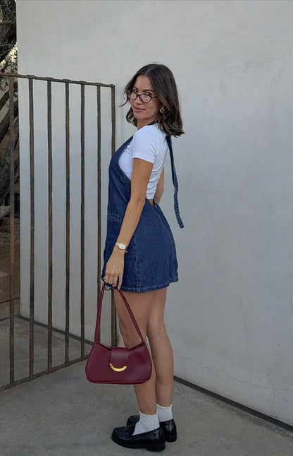 Corbin Denim Halter Neck Mini Dress