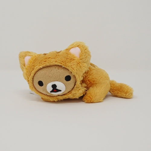 2014 Small Lying Rilakkuma with Cat Costume Neko Plush - Cat Theme - San-X