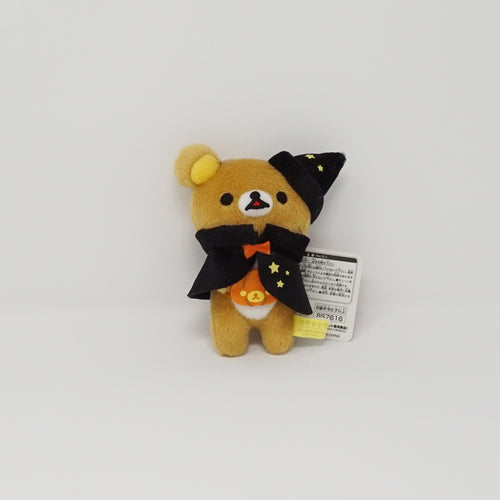 2014 Rilakkuma with Halloween Black Hat and Cape (Prize Toy) Plush Keychain