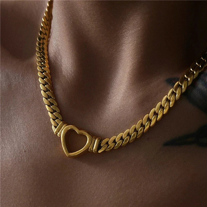 Heart Whisper - Gold Choker Necklace
