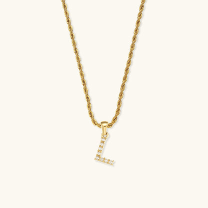 Aurora Pearl Initial Necklace