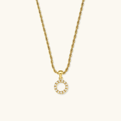 Aurora Pearl Initial Necklace