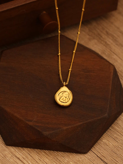 Vintage Flower Pendant Necklace