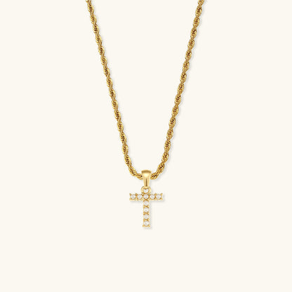 Aurora Pearl Initial Necklace