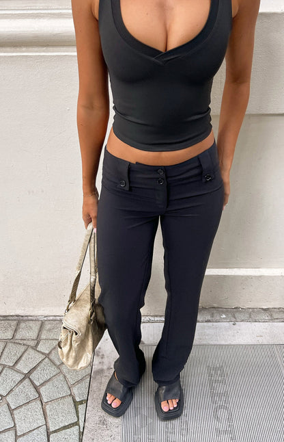 Vice Black Low Waist Pant