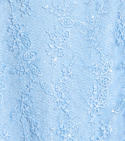 Forget Me Not Lace-Up Sequin Lace Mini Dress