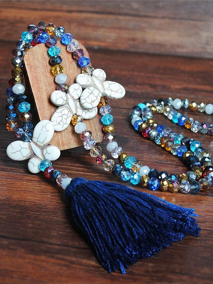 necklace Chic Modern Street Butterfly Necklaces & Color Crystal  Bohemia Sweater Necklace / Blue / Pink / Fall / Winter for Women