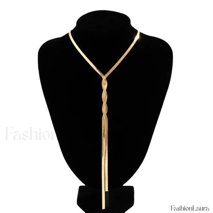 Adjustable Flat Temperament Weave Link Chest New Necklace