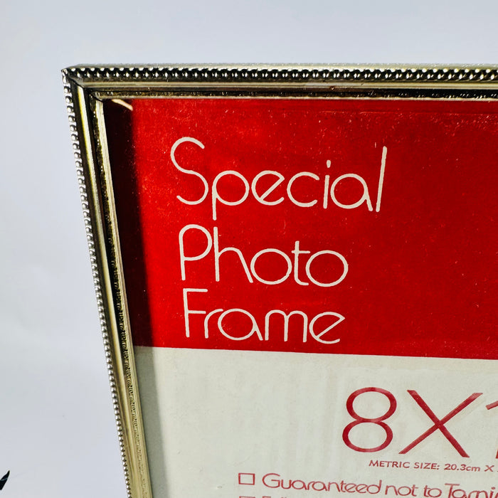 AFP Chicago 8x10 Gold Tone Metal Photo Frame Beaded Edge