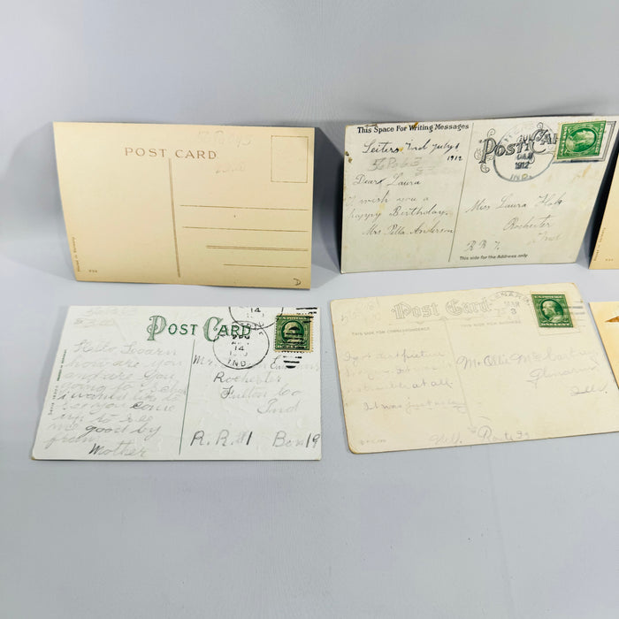 Antique Embossed Best Wishes Postcards Lot of 6 Floral Greeting Cards Germany Edwardian 1908–1914 Bundle