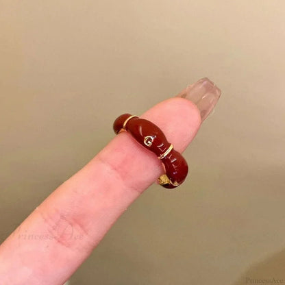Antique Mysterious Crimson Crystal Cross Band