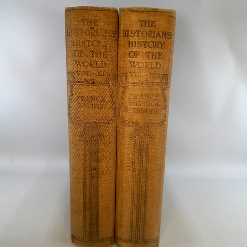 Antique World History Book Set — The Historians’ History of the World Vol. XI & Vol. XIII (1907) — Henry Smith Williams | Clothbound Pair, European History