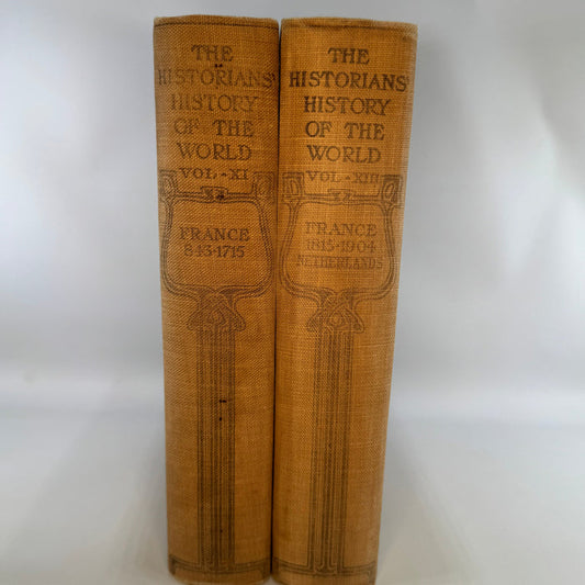 Antique World History Book Set — The Historians’ History of the World Vol. XI & Vol. XIII (1907) — Henry Smith Williams | Clothbound Pair, European History