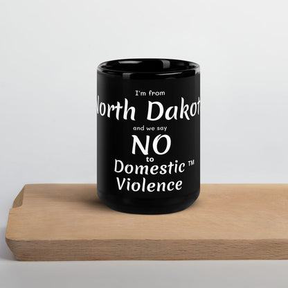 Black Glossy Mug - North Dakota