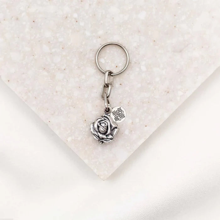 Blessed Mother Mary Rose Keychain