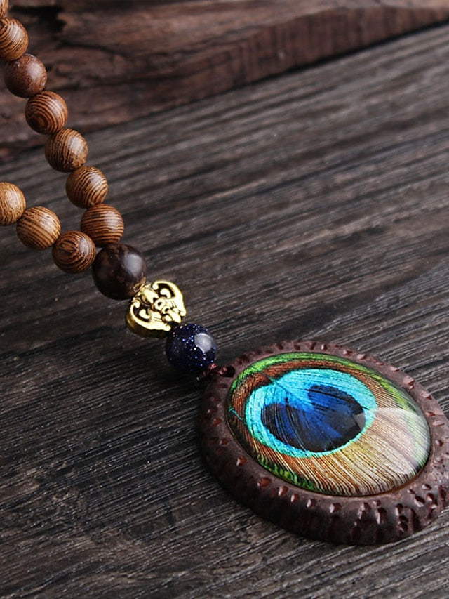 necklace Vintage Outdoor Peacock Necklaces for Women