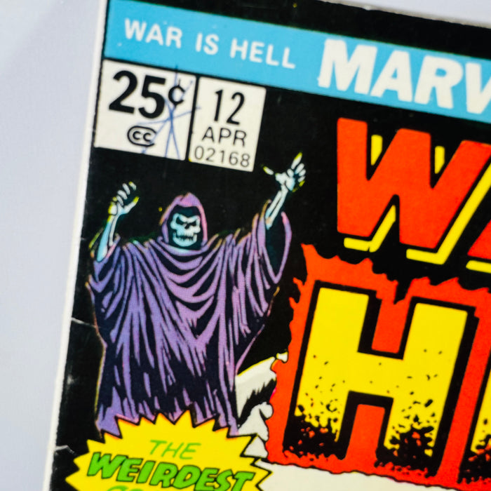 Bronze Age War Horror Comic — War Is Hell #12 (April 1975) — Chris Claremont, Don Perlin | Death Cover, Marvel, War Horror Comic