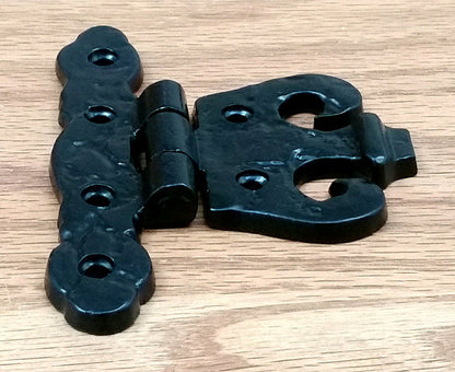 Small Cabinet Hinge,  Old World, Flush Surface Mount - Wild West Hardware