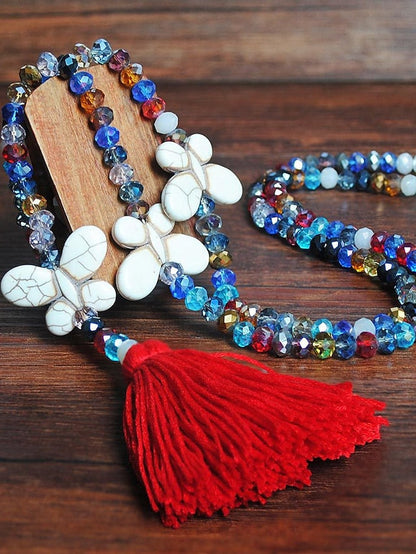 1pc Pendant Necklace Necklace For Street Festival Cord Stone Long Butterfly / Long Necklace / Bead Necklace for Women