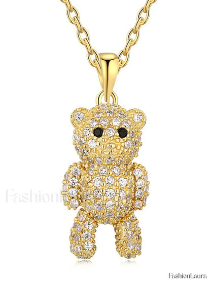 Crystal Bear Necklace