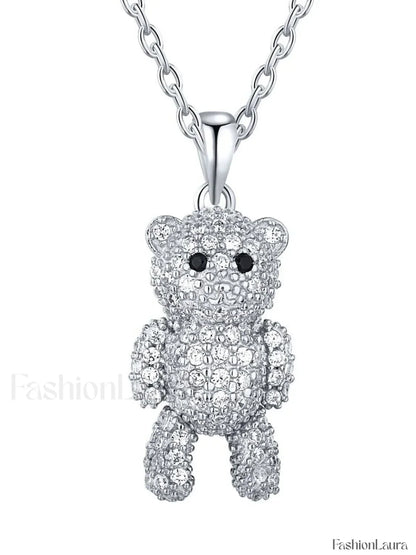 Crystal Bear Necklace