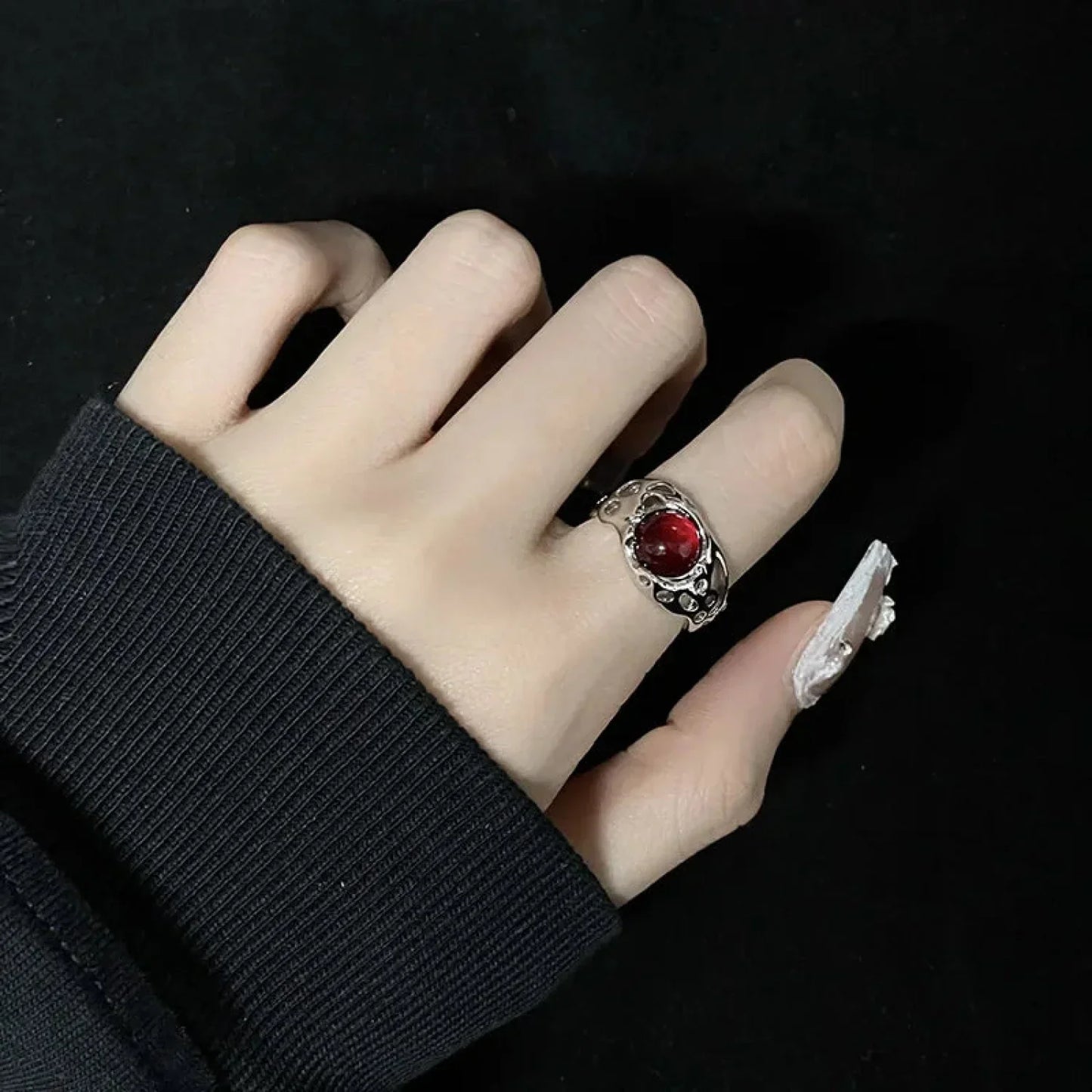 Dark Gothic Crimson Ring