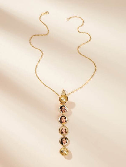 Detachable Lock Charm Chain Necklace 1pc for Women