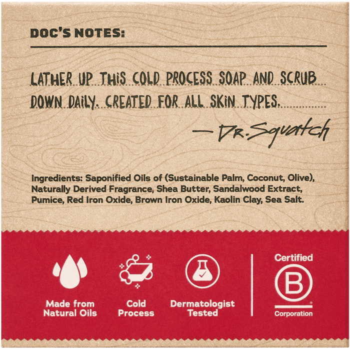 Dr. Squatch Sandalwood Summit Bar Soap