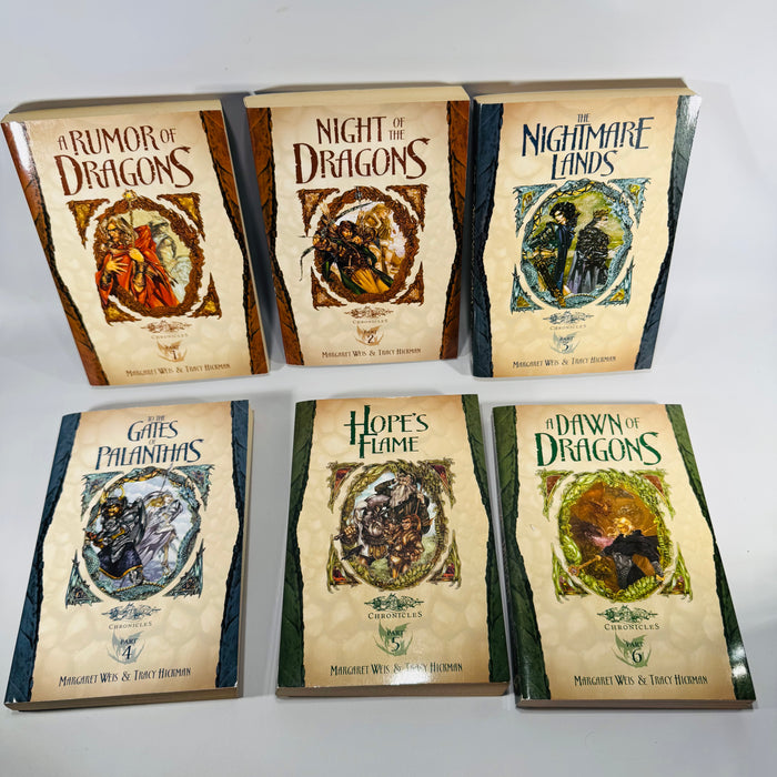 Dragonlance Chronicles Fantasy 6-Book Set — A Rumor of Dragons to A Dawn of Dragons (2003–2004) — Margaret Weis & Tracy Hickman | Young Adult Adaptation Series